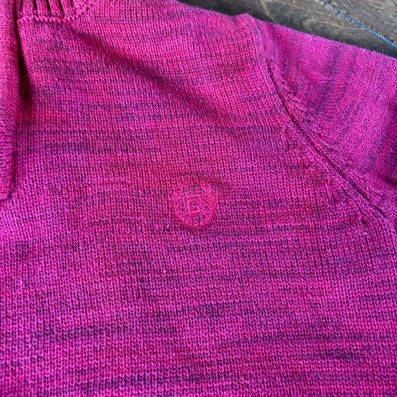 Chaps Boys Small 8 Sweater Red Quarter Zip Knit Pullover - Picture 4 of 6